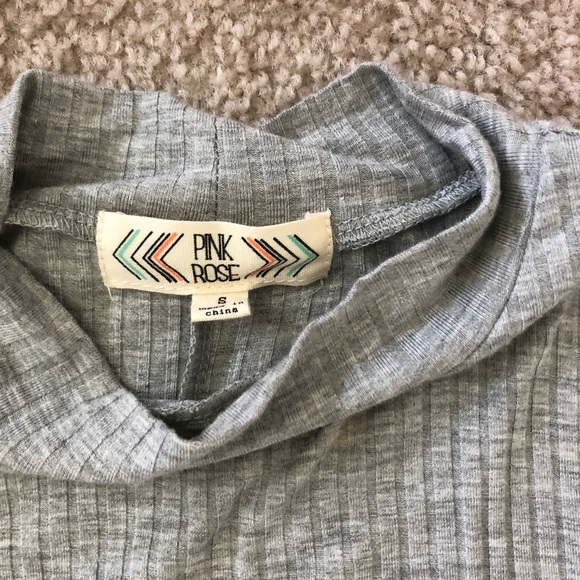 Grey HighNecked Ribbed Dress - Picture 2 of 2